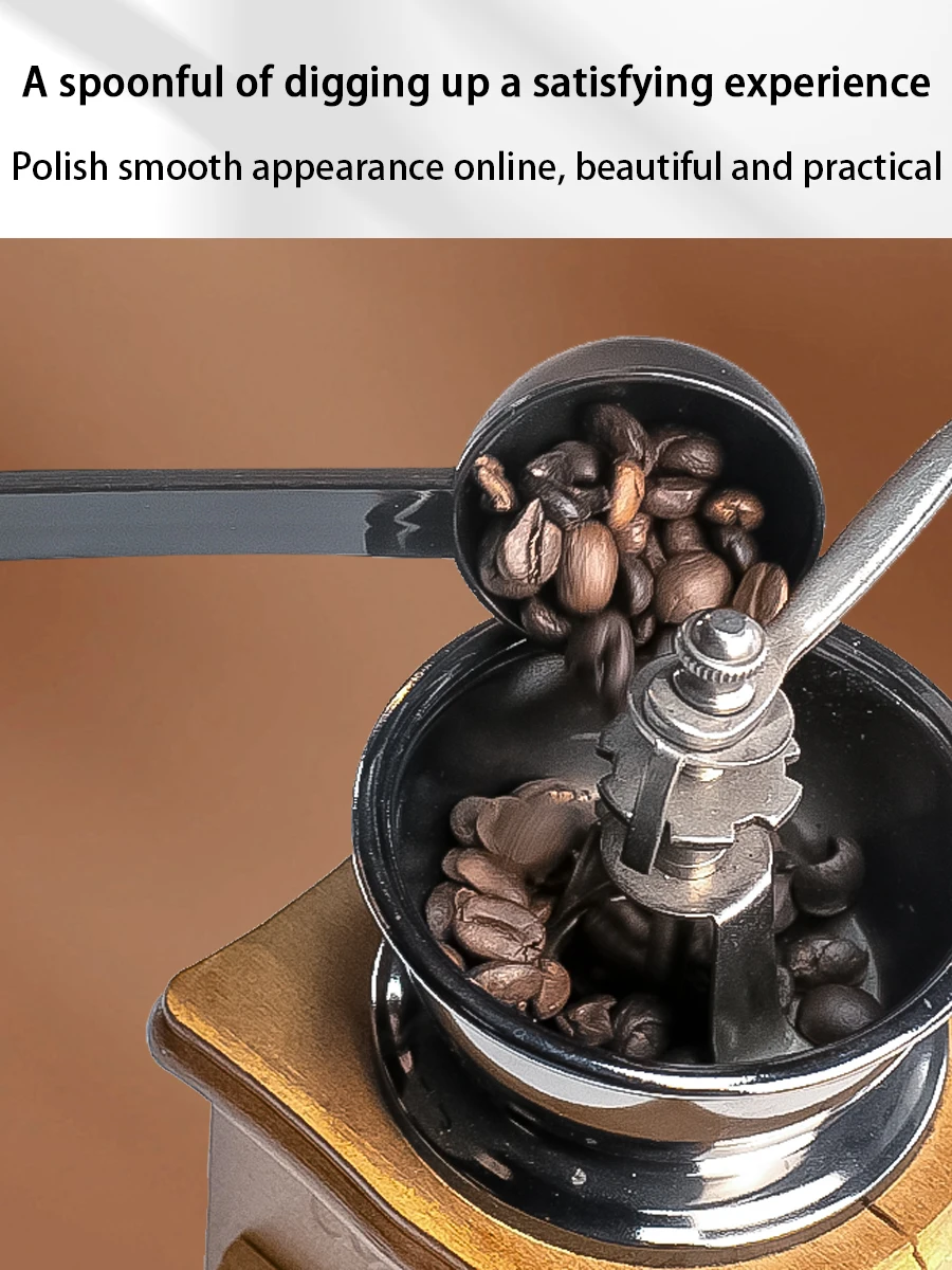 Schwarzer Kaffeelöffel mit langem Griff, multifunktionaler Kunststoff-Kaffeemess- und Tampierlöffel, Pulverlöffel, Kaffee-Küchenwerkzeug – Detail 7