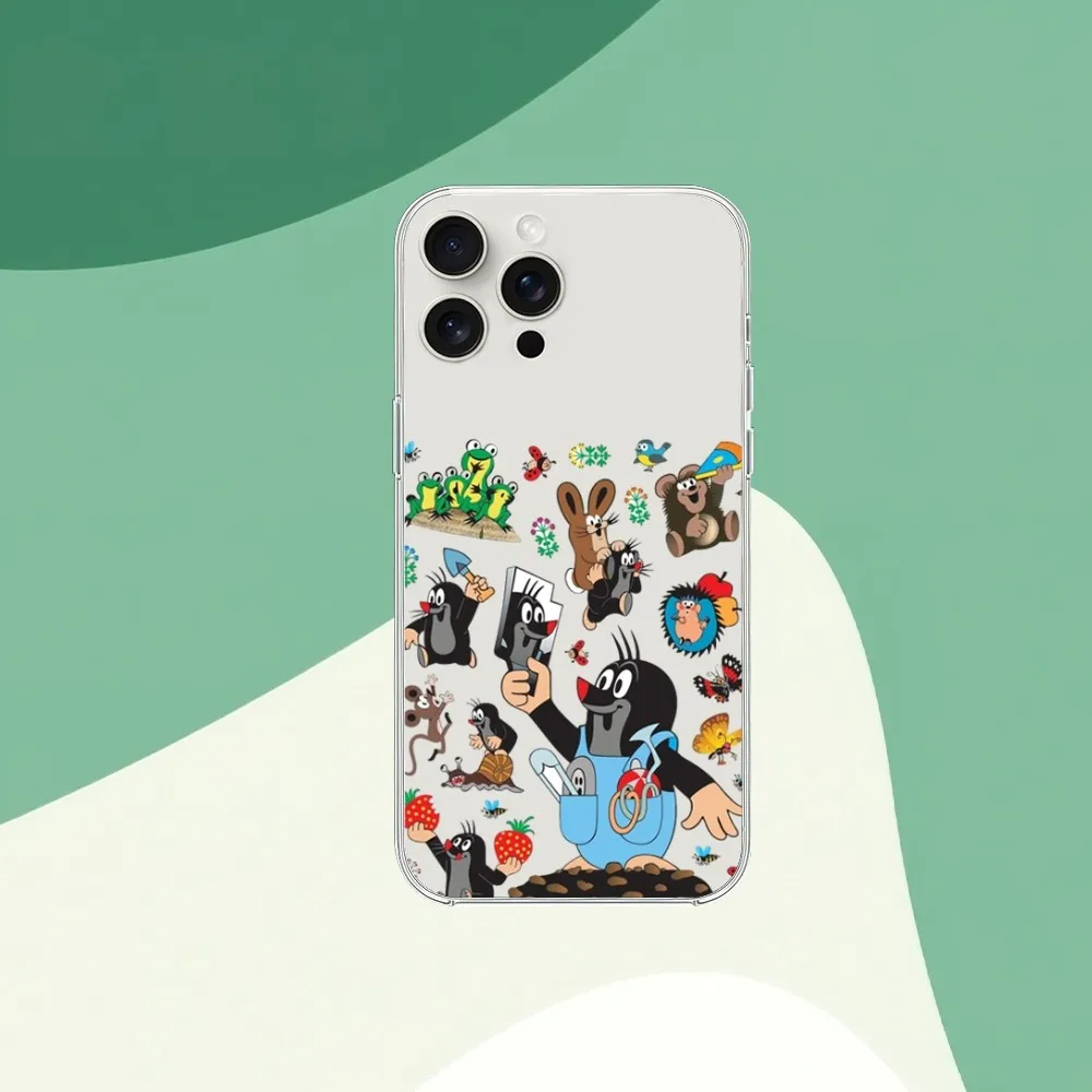 Classic Animation L-Little M-Mole Phone Case For Transparent iPhone 13 14 12 11 13 Max Plus Pro Mini Shell