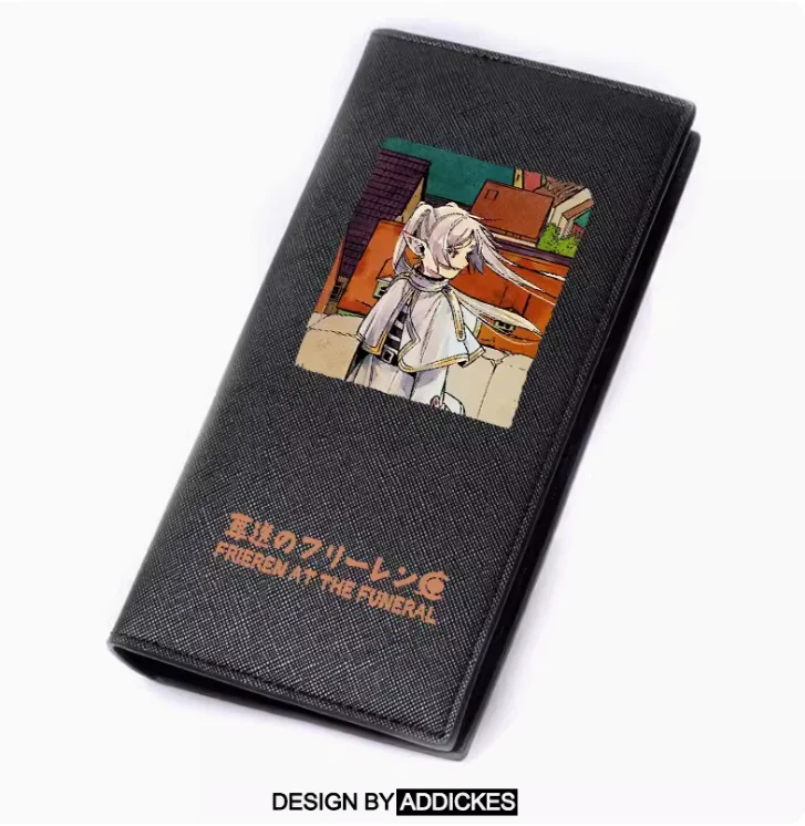 Anime Frieren at the Funeral Fashion Wallets PU Purse Card Coin Zipper Money Bag Cosplay Gift B125