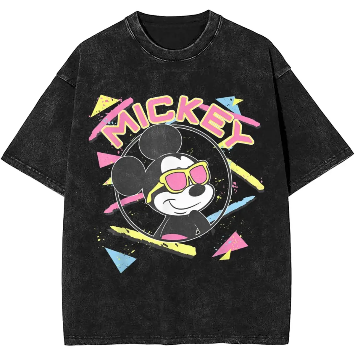 Mickey And Friends Mickey Mouse 90's T Shirt Hip Hop T-Shirts Short Sleeves Streetwear Tops Summer Cotton O Neck Big Size Tees