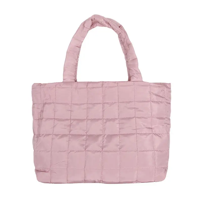 حقائب كتف نسائية مبطنة بالمساحة لشتاء 2025 حقائب يد سوداء ذات سعة كبيرة مصممة حقيبة دافئة صلبة للتنقل اليومي #6