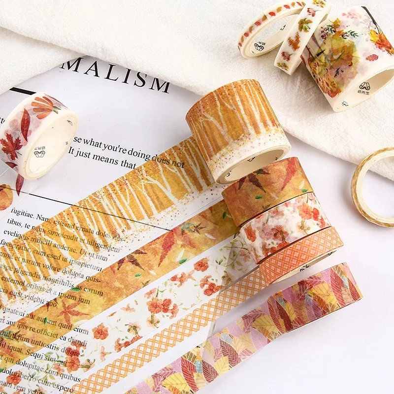 10 Rolls/box 7 Models Washi Tape Cute Illustration Style Decorative Handbook DIY Material Stationery