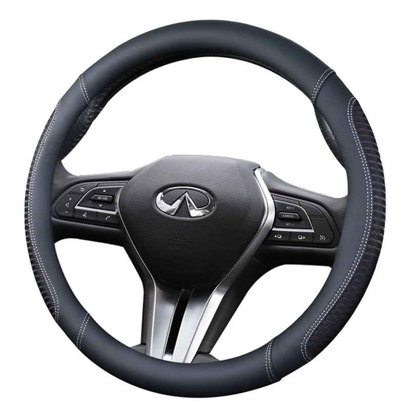 

Steering Wheel Cover for Infiniti G37 FX35 EX35 QX50 QX70 QX80 Q70 Universal Car Accessories Faux Leather Non-slip Sweatproof