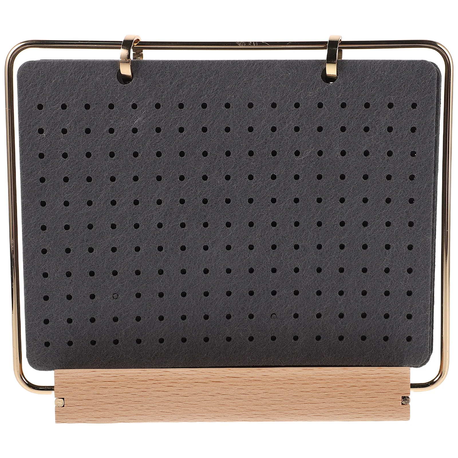 Felt Pin Display Board with Wooden Base 6 Pages Brooch Enamel Jewelry Organizer Storage Holder for Collection Desk Display