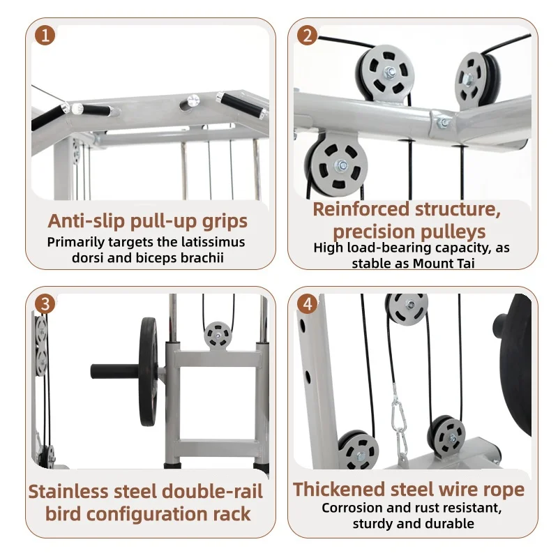 Multi Functional Trainer Squat Rack  Squat gantry Home Bird Fitness Equipment Strength Training Fitness Machine（customized）