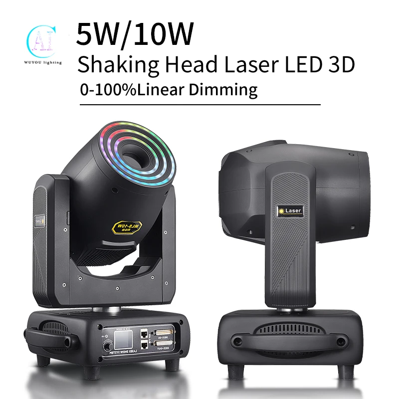 

5w/10W Laser moving head lamp RGB 3D aperture ring wedding Dmx DJ professional scanning stage lighting disco strong