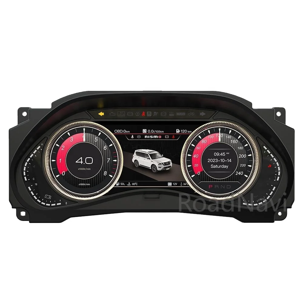 Car Auto Meter Speedometer Panel Digital Dashboard Instrument Cluster For Patrol Y Pro Y62 Infiniti QX80 2012-2023