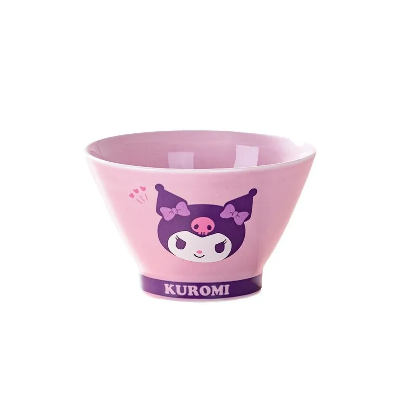 Kawaii سانريو مرحبا كيتي سينامورول وعاء سيراميك أدوات المائدة الإبداعية كورومي بلدي ميلودي وعاء الأرز لوازم المطبخ