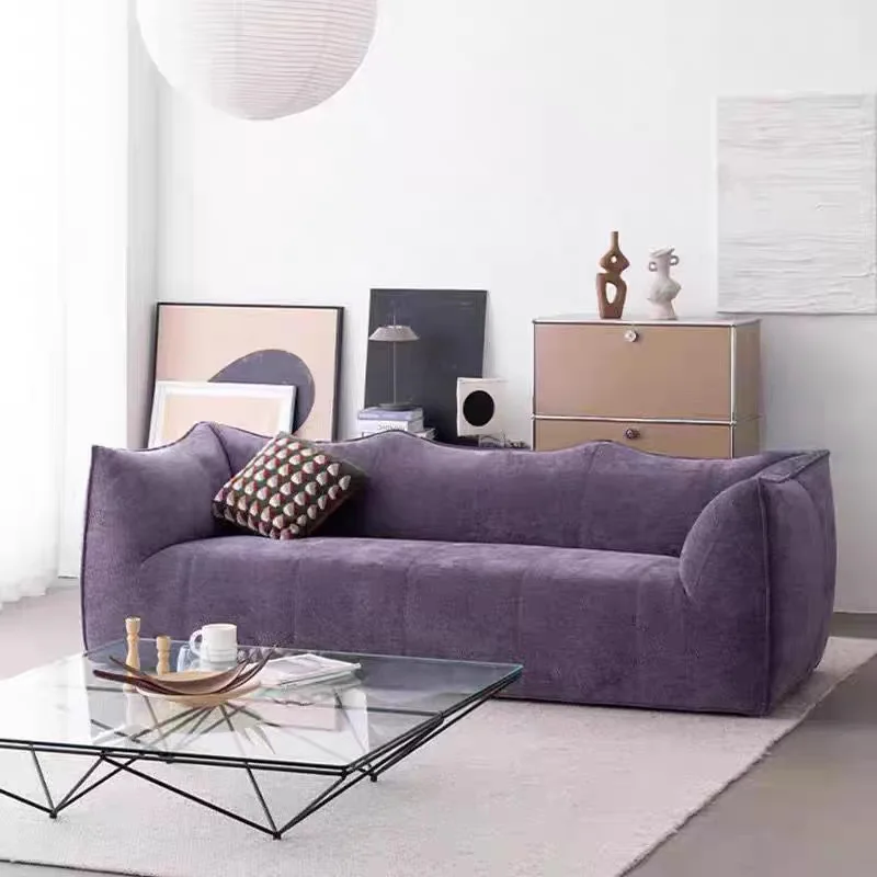 

Italian minimalist fabric sofa single and double three-person bed and breakfast sofa