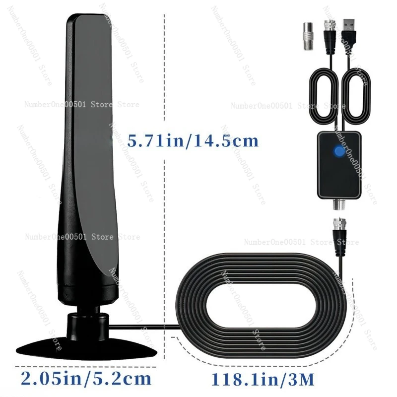 4K HDTV Antenna Signal Booster Amplifier Indoor Outdoor Digital Broadcast Reception for Smart TV