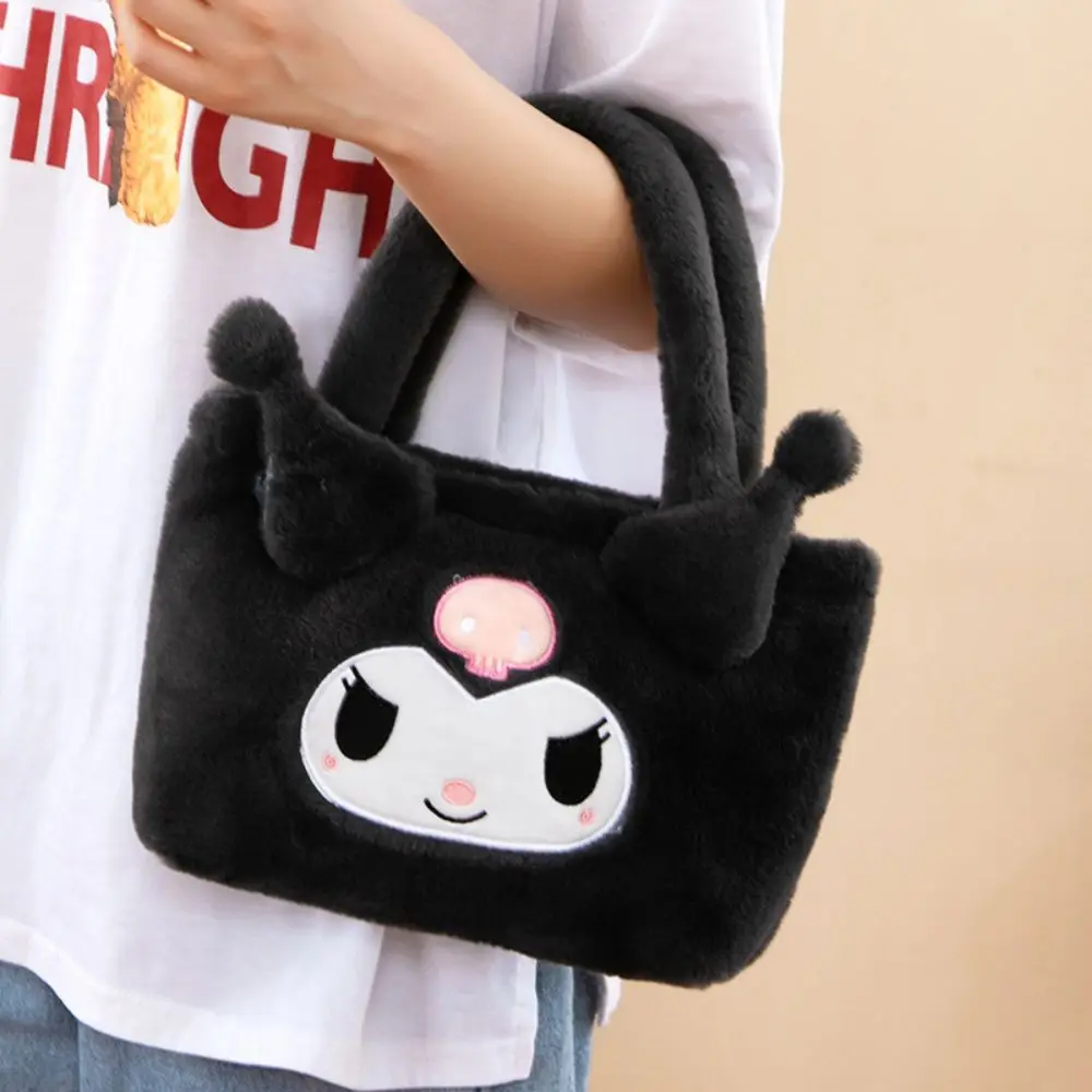 Sanrio Kuromi Plush Bag Cinnamoroll Kawaii My Melody Cartoon Animal Handbag Cute Storage Tote Bags Women Girls Birthday