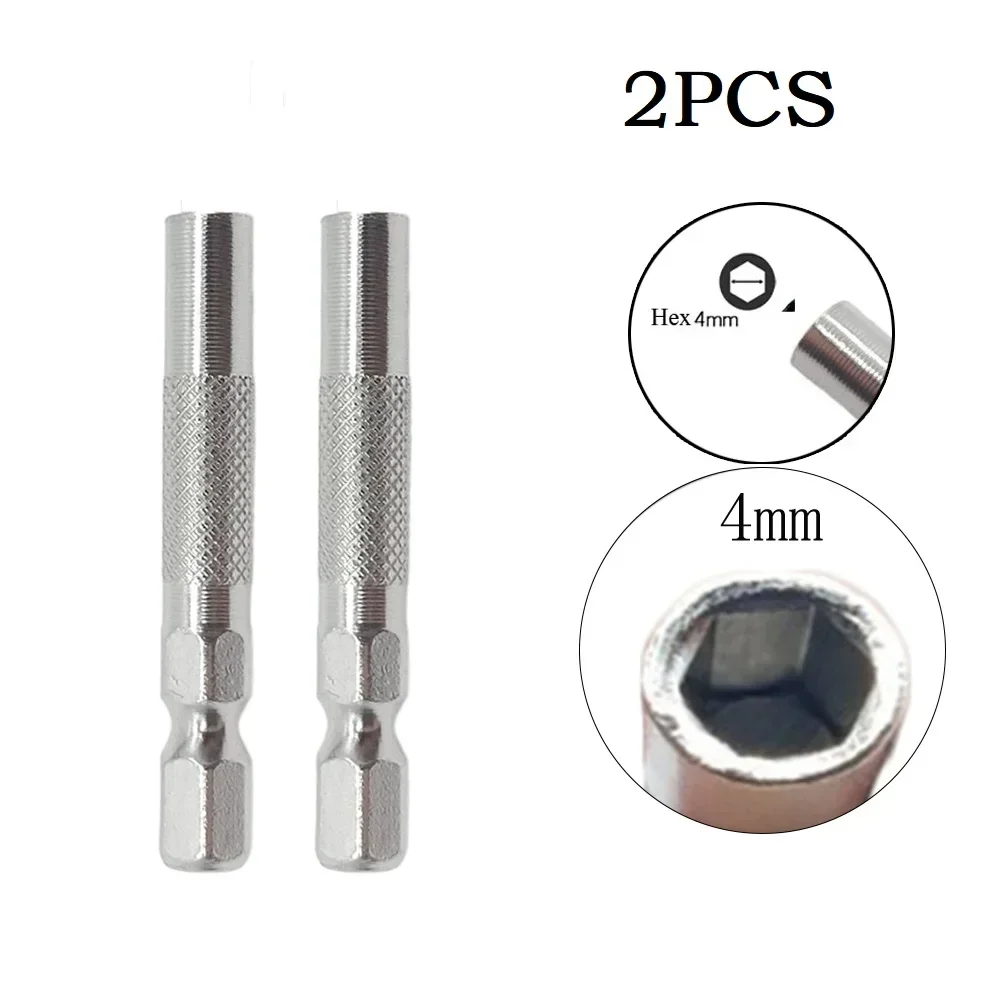 2PCS Hex Shank 6.35mm 1/4in Insert Bit Adapter To System 4mm Screwdriver Mini Bit Adapter Magnetic Holder Hand Tool Parts