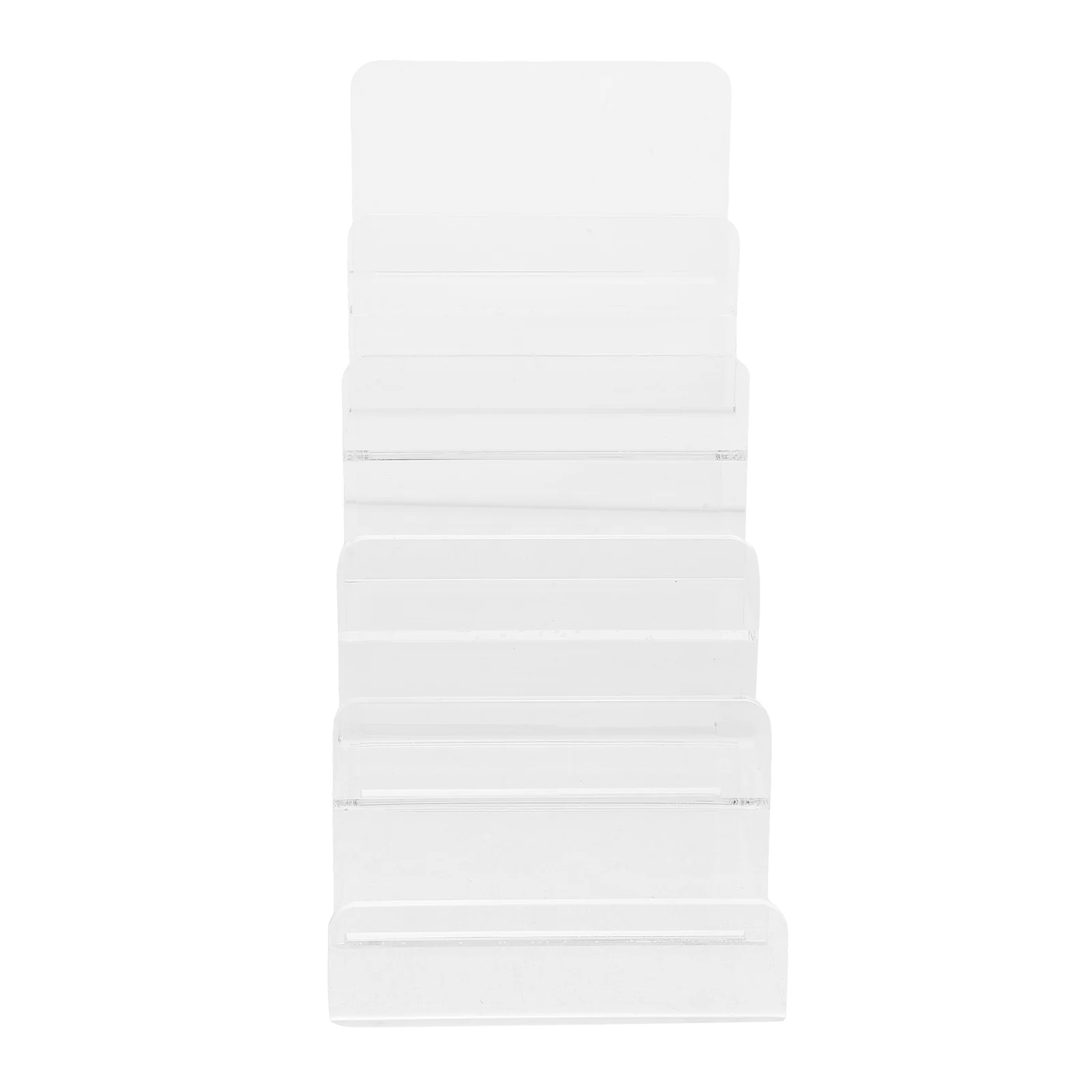 

5-Tier Acrylic Display Stand Riser Shelf Wallet Holder Rack For Store Purse Organizer Clear Storage Rack Tiered Retail Shelves