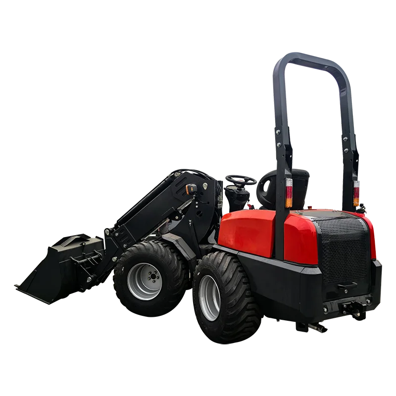 Wheel type telescopic loader 4-wheel steering mini remote control loader telescopic arm loader