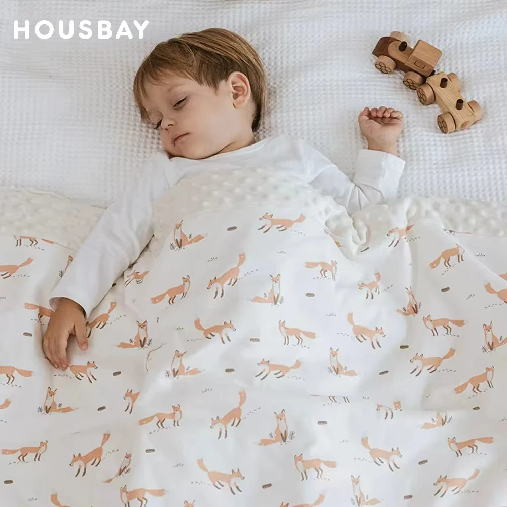 

Autumn And Winter Beanie Blanket 120Tog Quilted Cotton Pure Cotton Thickened Warmth Baby Soothing Blanket 1-10Y Old Anti-Kick