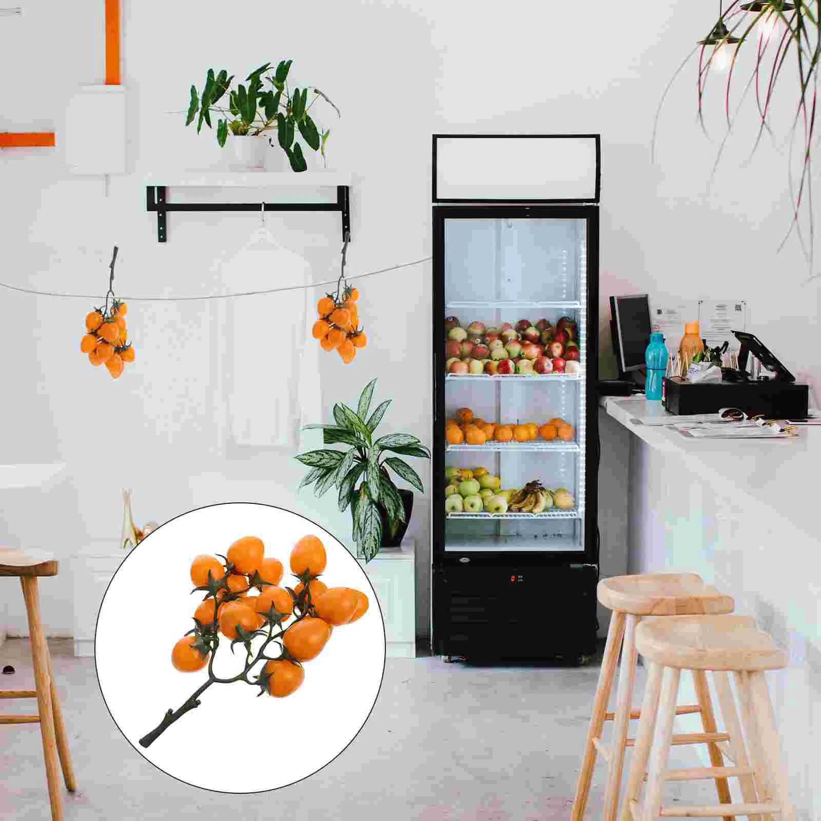 

Simulated Fruit Skewers Foam Fake Props Lifelike Cherry Tomatoes Artificial Photography Office