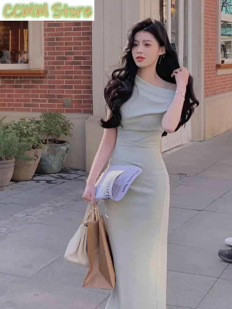 Nowa Francja Eleganckie Sukienki Midi na Imprezę, Bal, Studniówkę, Modne Sukienki Bez Ramiączek, z Odkrytymi Plecami, Ubrania na Ukończenie Szkoły, Letnie Sukienki Damskie Vestidos