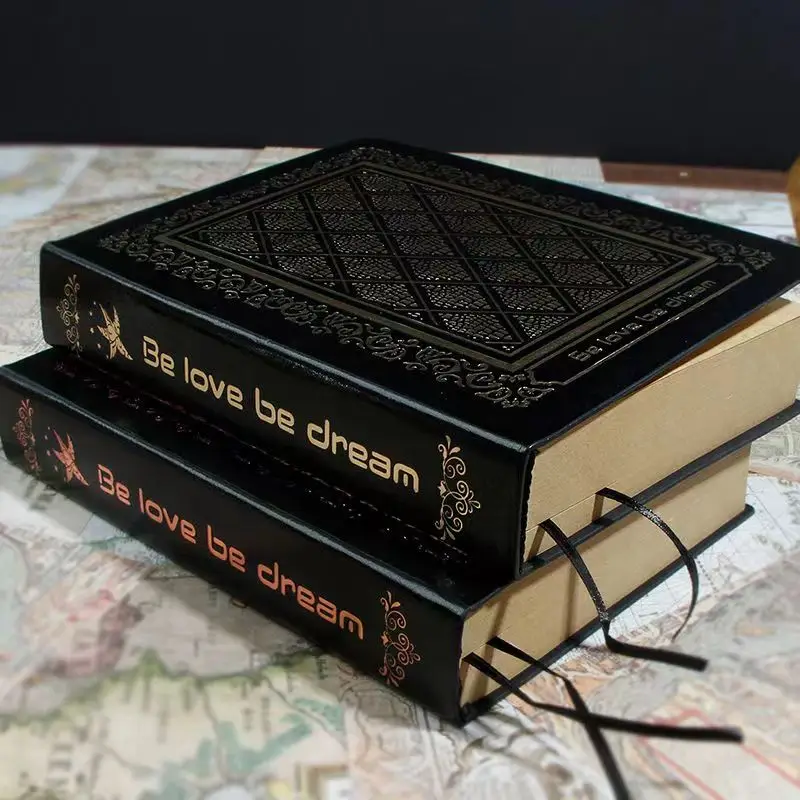 B6 Hardcover Notebook Foil embossing 208 sheets Blank Kraft Pages Bible Diary