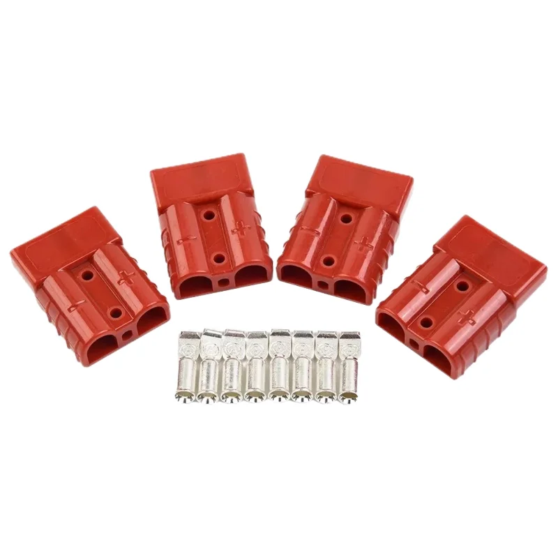 A Brand New Custom Logo Copper Battery Connector 600v 50a Quick Connection Plug for Car & Motorcycle Red Plc