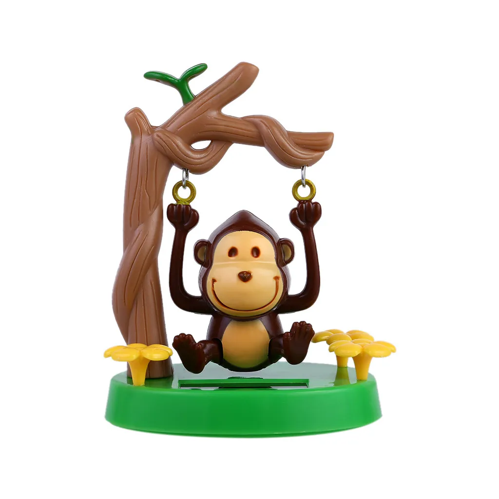 Novità Happy Dancing Solar Animal Toys Solar Powered Dancing Monkey Swinging Bobble Toy regalo per la decorazione dell'auto bambini Hot