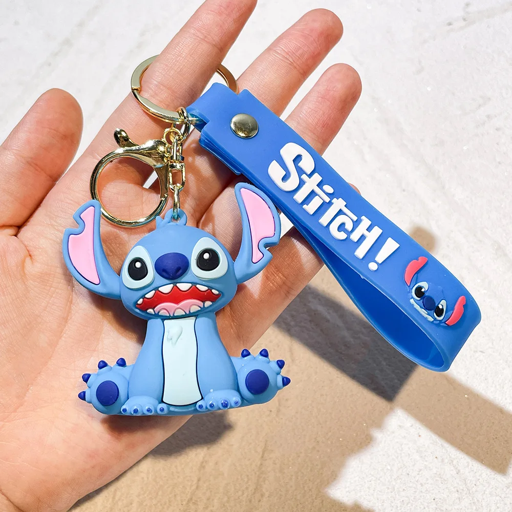 1/6pcs Lilo & Stitch Speelgoed Sleutelhanger Anime Stitch Cartoon Sleutelhanger Zoete Engel Keychians Vrouwen Auto Sleutelhanger meisje Verjaardagscadeau