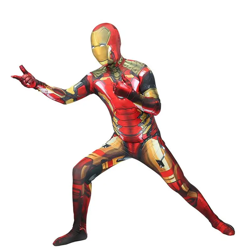  Iron Man Cosplay Suit Tight One-Piece Stage Performance Costume Halloween Role-Playing Outfit Women's Ethnic Wear view 3