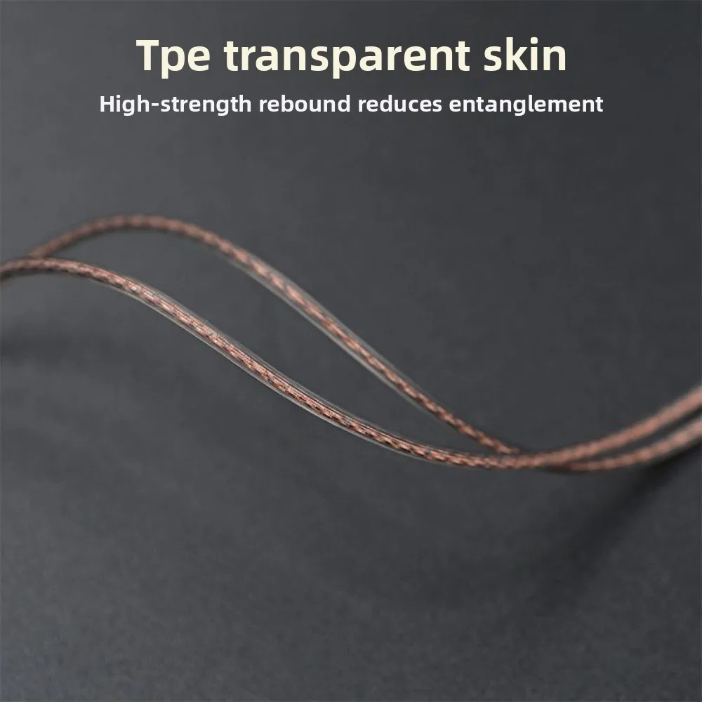 3.5MM KZ Earphones Cables 2PIN Upgrade KZ Headphones Wire with Microphone High-Purity Wired Earphones Cables