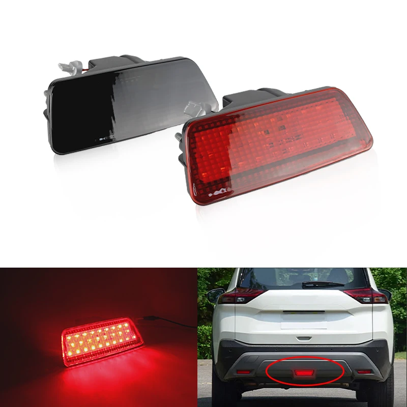 

1pc Red/Smoke Lens LED Rear Centre Brake Stop Tail Fog Light For 2014 2015 2016 2017 2018 Nissan Rogue 26580ED50A