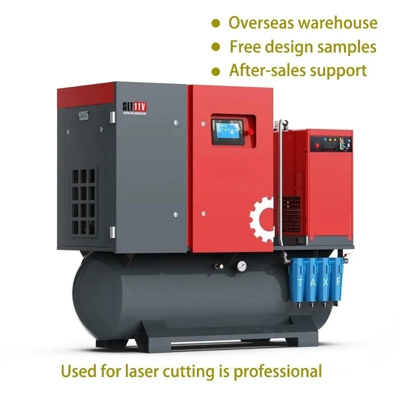 4-in-1 Industrial air Compressor 15KW 20hp Screw Air Compressor with air Dryer Direct Integrated