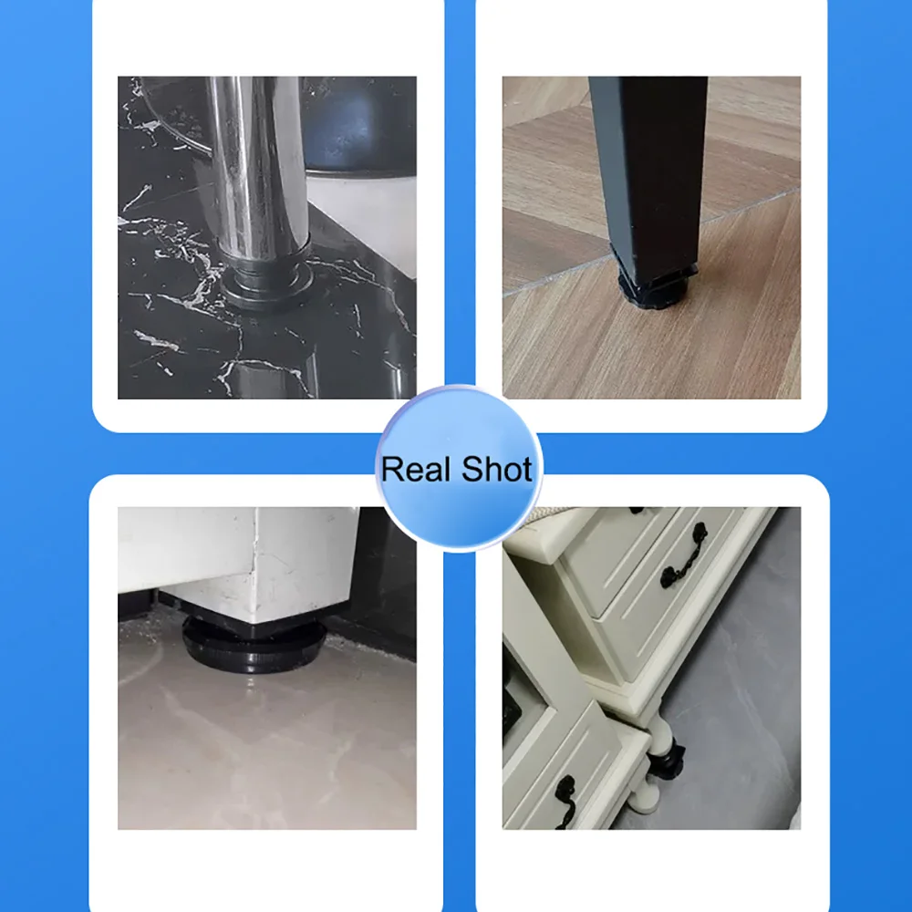 2/4pcs Adjustable Height Furniture Legs Cupboard Table Chair Bar Screw-In On Type Plastic Leveling Support Foot Hardware Conne