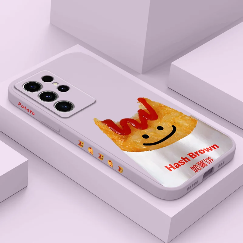 

Animated Food Phone Case For Samsung Galaxy S25 S24 S23 S22 S21 S20 S10 S10E Ultra Plus FE Note 20 Ultra Plus Cover