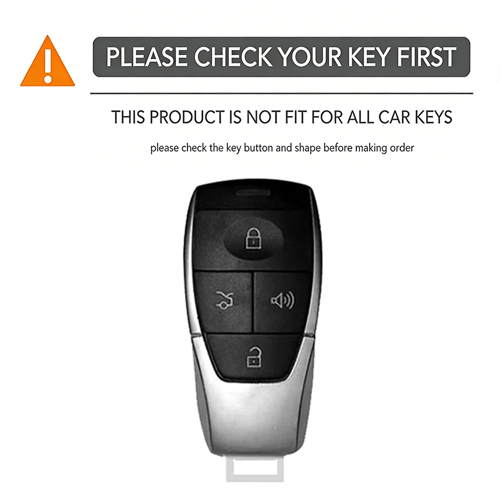 Silicone Car Key Fob Cover Case for BAIC X55 X35 X75 II Evo 5 Beijing BJ40 BJ80 U7 X7 4 Button Anti Scratch Key Holder