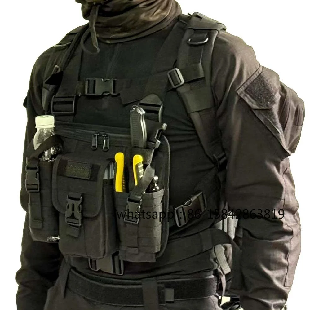 Outdoor, Motorcycle Riding, Breast Bag, Military Fan Tactical Functional Vest Vest, Chest Bag, Multi-pocket