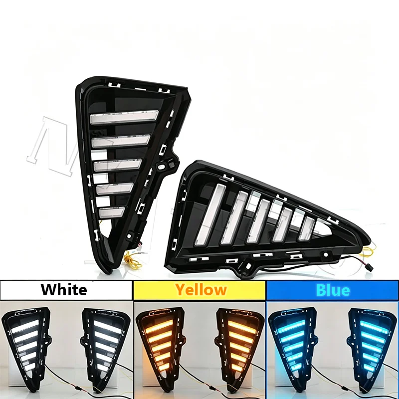 Car DRL Daytime Running Lights LED Daylight Fog lamp For Geely Coolray 2021-2025 Front Bumper Foglight Assembly