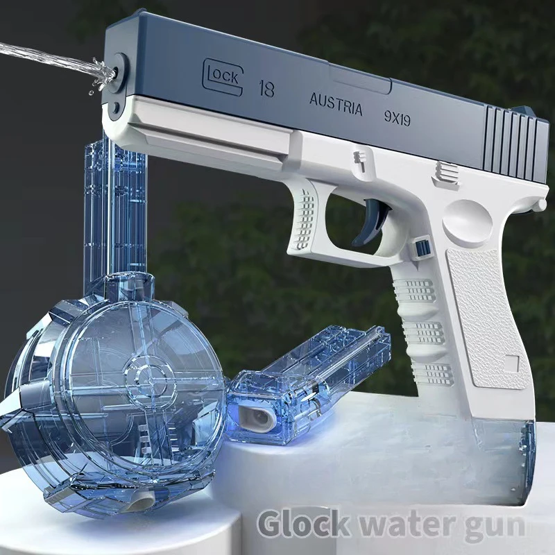 

New Water Gun Electric Glock Pistol Shooting Toy Fully Automatic Summer Water Beach Cartoon Toy Kids Boys Girls Adult