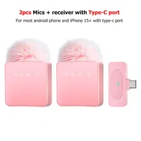 Micrófono Lavalier inalámbrico profesional con reducción de ruido, grabación, función de silencio, teléfono móvil, Audio y vídeo portátil, micrófono en vivo