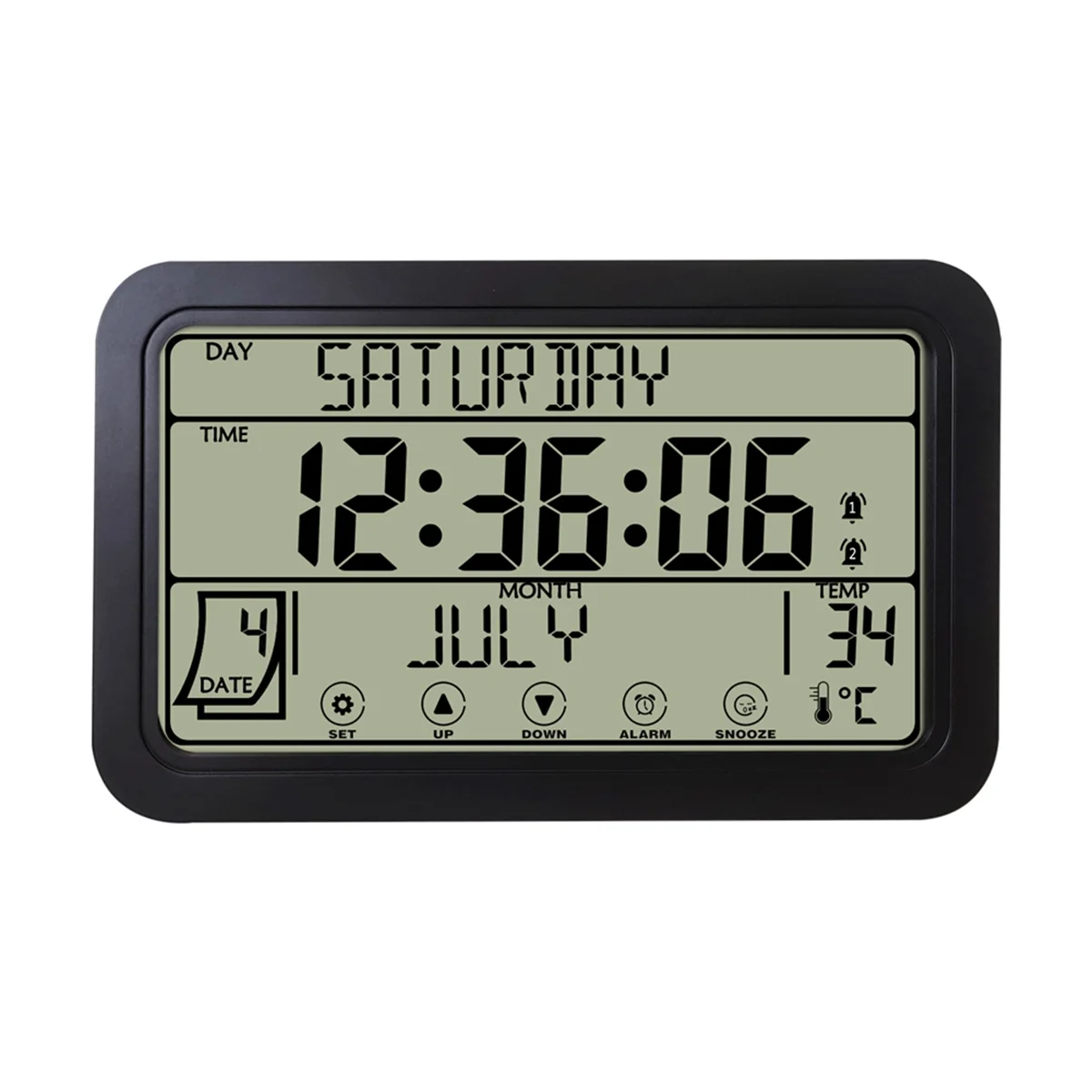 

Atomic Clock with Indoor Outdoor Temperature Wireless, 7 Inch LCD, Battery Powered with High Precision Sensor