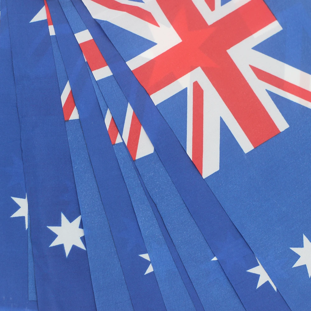 FLAGLINK 24 قطعة/المجموعة أستراليا الرايات العلم 14x21 سنتيمتر 20x30 سنتيمتر Pennant أستراليا سلسلة راية الرايات مهرجان عطلة حفلة