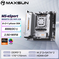 MAXSUN Original B650M Motherboard ITX AMD Ryzen AM5 DDR5 Board Support 1*Pcie5.0x16 2*Pcie4.0x4 M.2 ARGB WIFI 6 Onboard