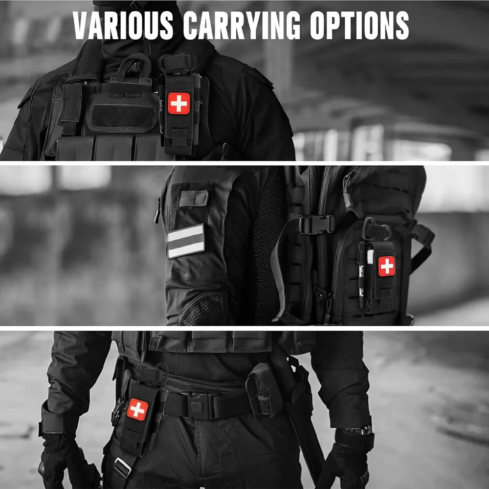 Piccolo Kit di pronto soccorso medico, Kit di pronto soccorso tattico all'aperto, ingranaggio della forza dello Stent emostatico, Kit medico a distribuzione rapida, custodia MOLLE