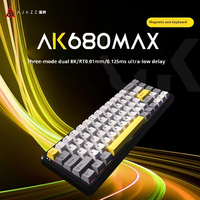 Ajazz Ak680max 3 Mode Wireless Mechanical Keyboard Bluetooth Rgb 8k Return Rate Low Delay Side Engraved E-Sports Gaming Keyboard