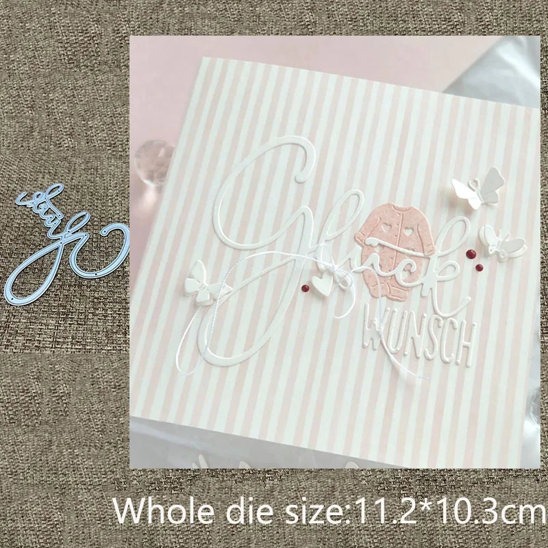 

New Design Craft Metal stencil mold Cutting Die GERMAN word decoration scrapbook die cut Album Paper Card Craft Embossing