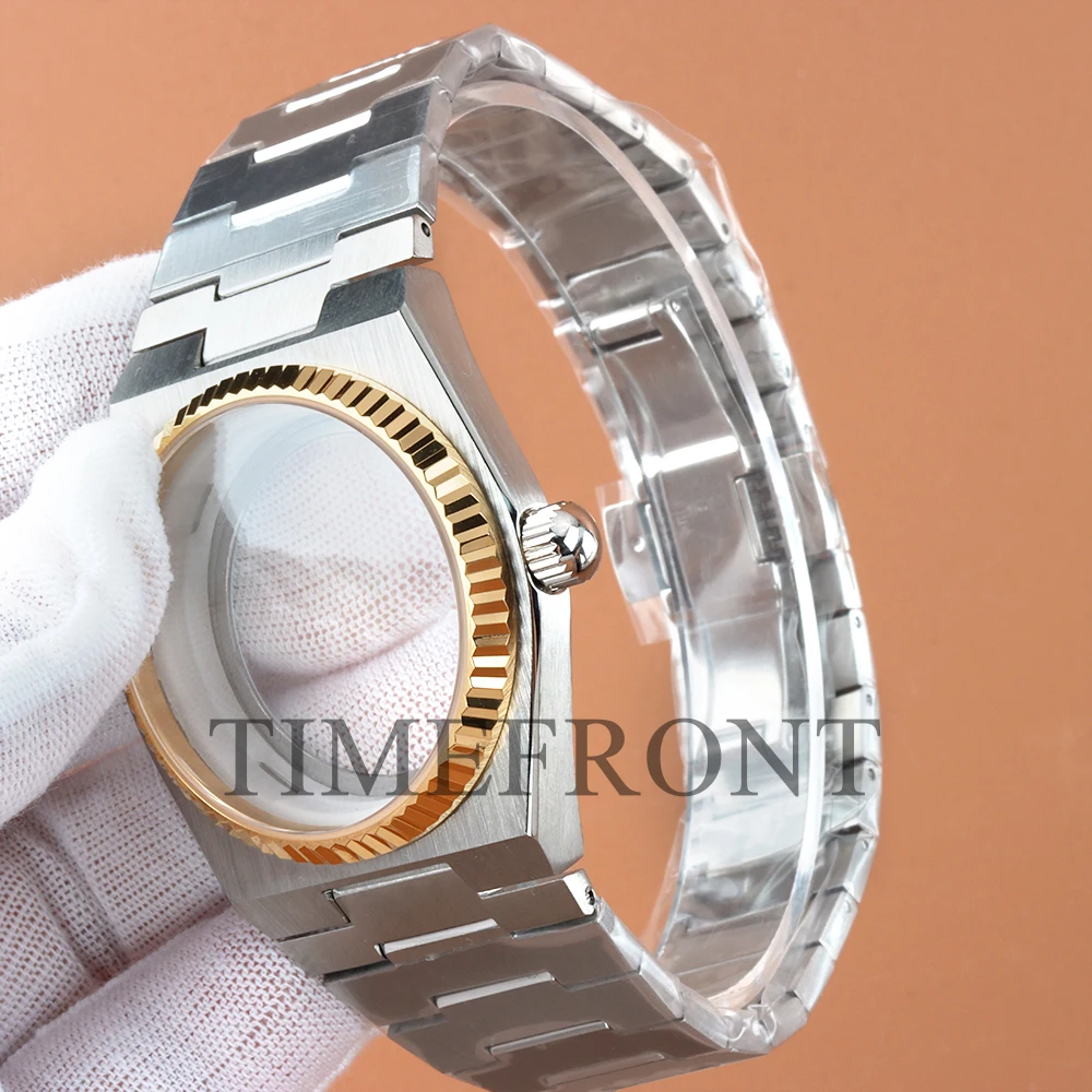 For NH35 40mm PRX Super Player Case Sapphire Glass Stainless Steel Watch Case Bracelet Fit Seiko NH35 NH36 Movement 31.8mm Dial