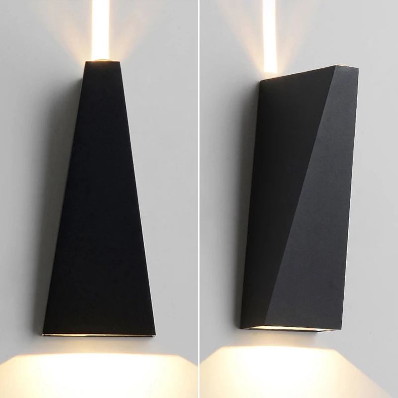 IP65 Waterproof  LED Wall Lamp Outdoor Aluminum 6W 10W Wall Lights Porch Garden Fence Indoor Modern Nordic Sconce Lamps 85-265V