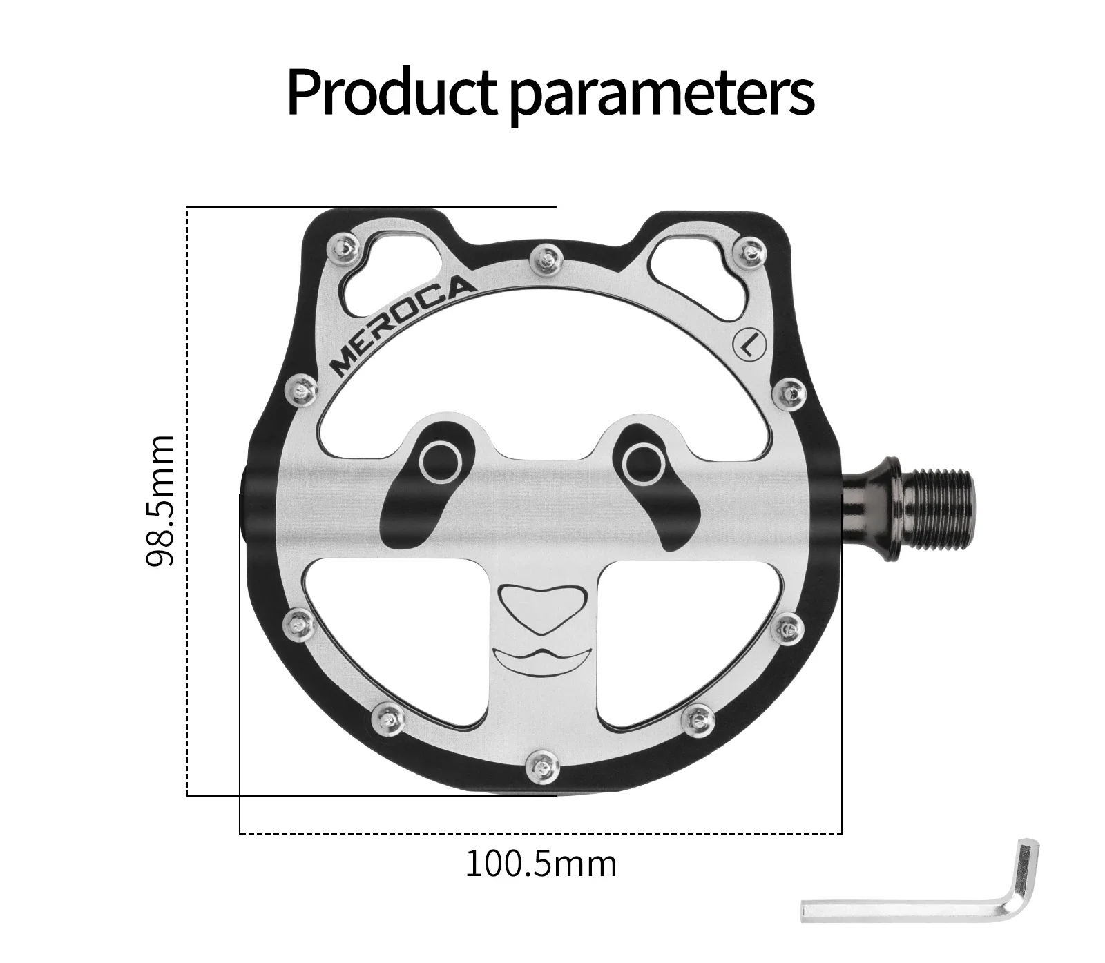 GOLDIX Fahrradpedal, Cartoon-Panda-Form, 3-Lager, Aluminiumlegierung, Faltradpedal, rutschfest, für MTB, Rennrad – Detail 2