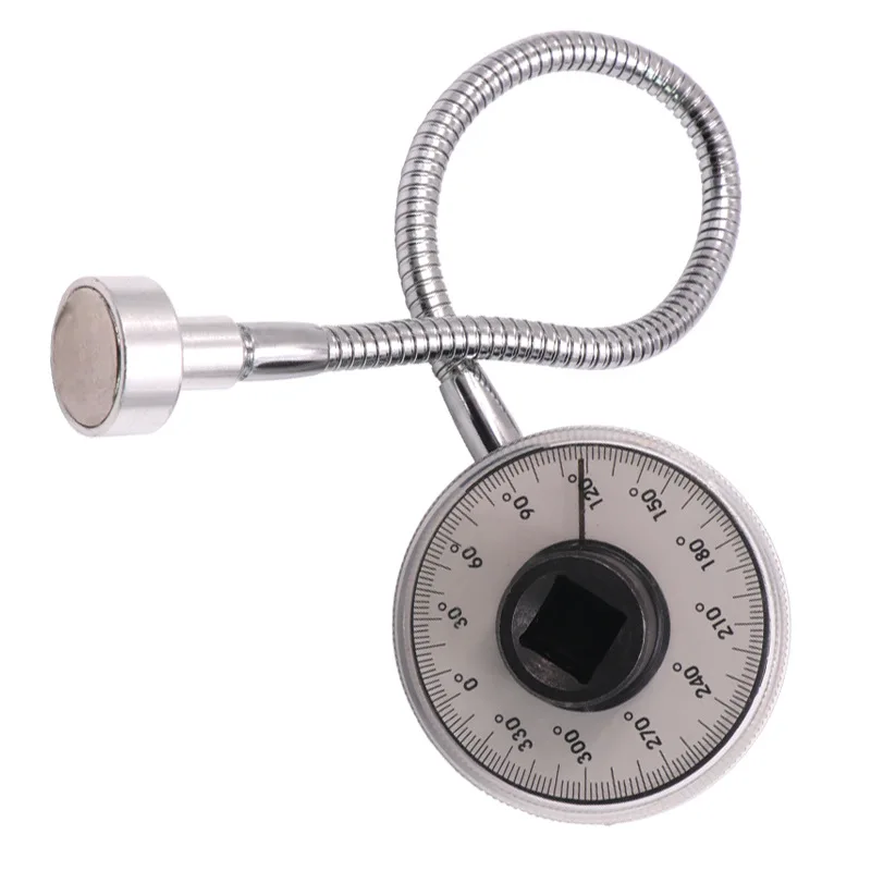 1/2 Inch Drive Torque Angle Gauge Wrench 360 Degree Rotation Torsion Measurer Hand Tool Stainless Steel Automotive Meter Tool