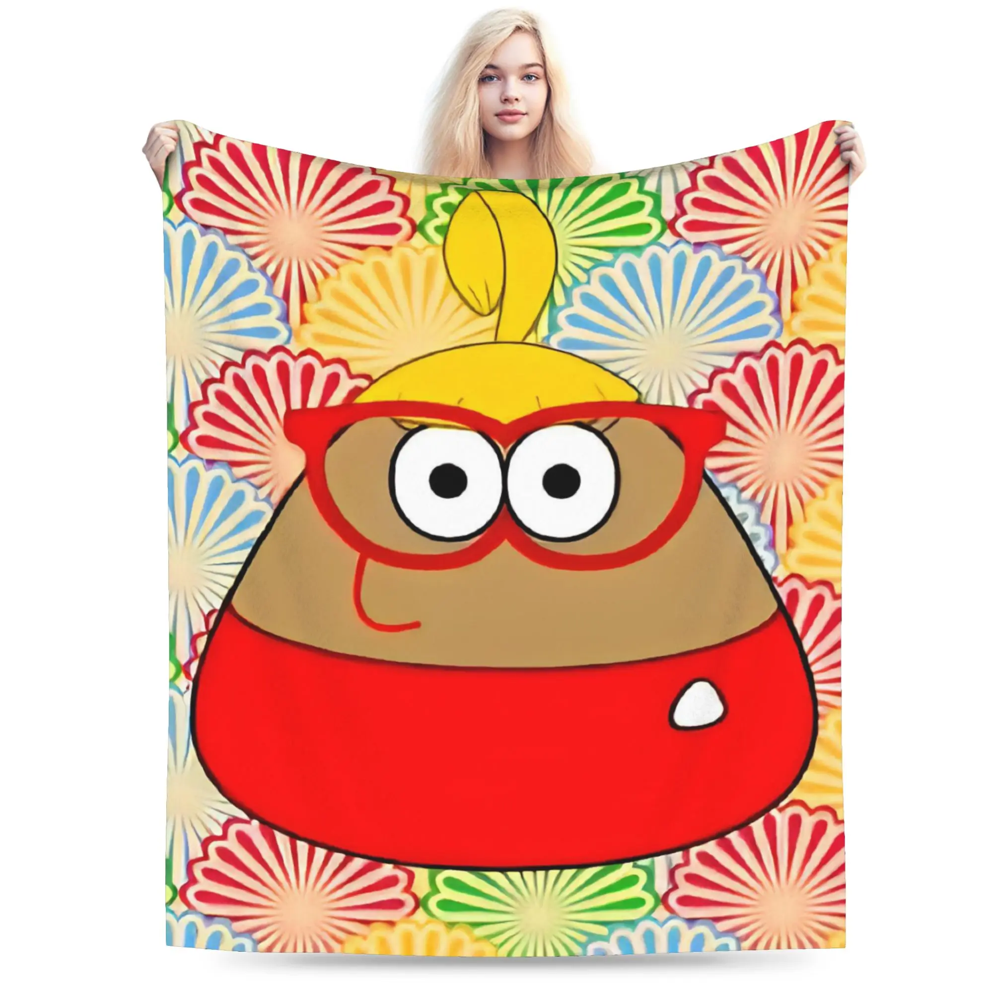 My Pet Alien Pou Accessories Blanket Super Soft Cozy  Throw Blankets for Bed 50x60 Inches Multi-size Bedding Throws