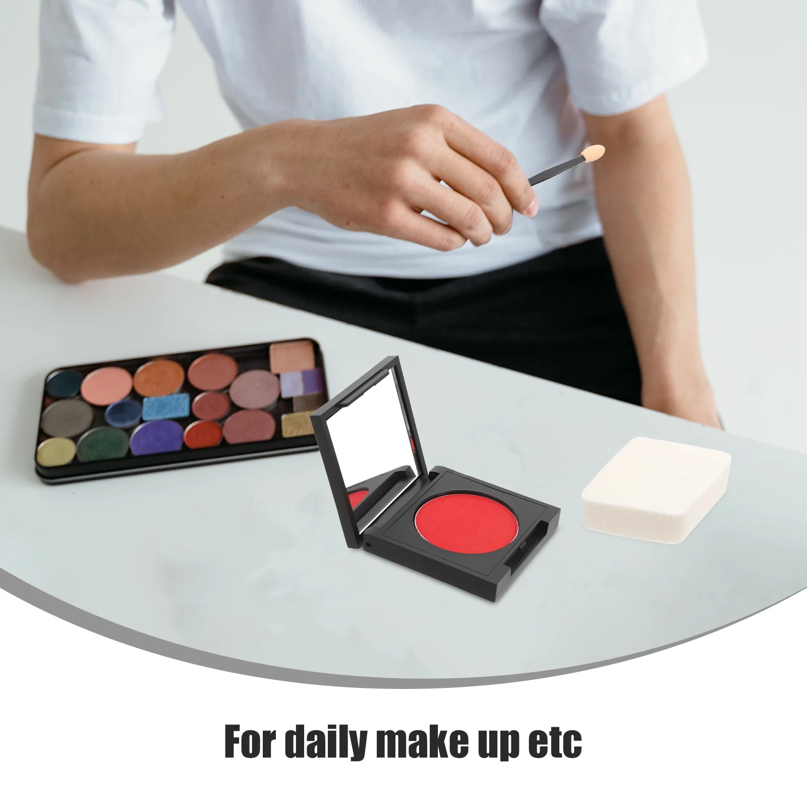 أحادية اللون لون عينيه ماكياج المهنية طويلة ارتداء لامع ظلال العيون مسحوق حريري تألق مشع مضيئة ل