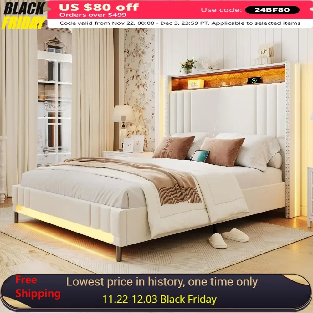 King Size Bed Frame with 51.6