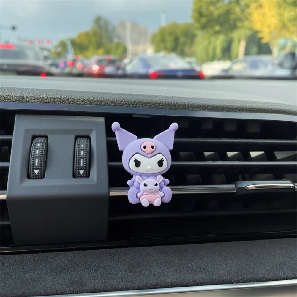 かわいいサンリオクロミ車芳香剤かわいいシナモロールメロディポチャッコ調節可能なベントクリップ装飾アロマ女性ギフト